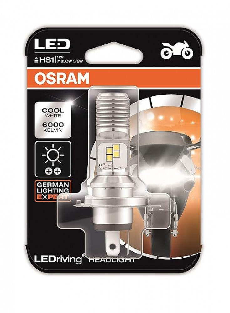 Osram Headlight Motorbike LED HS1 7285CW 5/6W 12V PX43T (Blister Pack, Cool White)